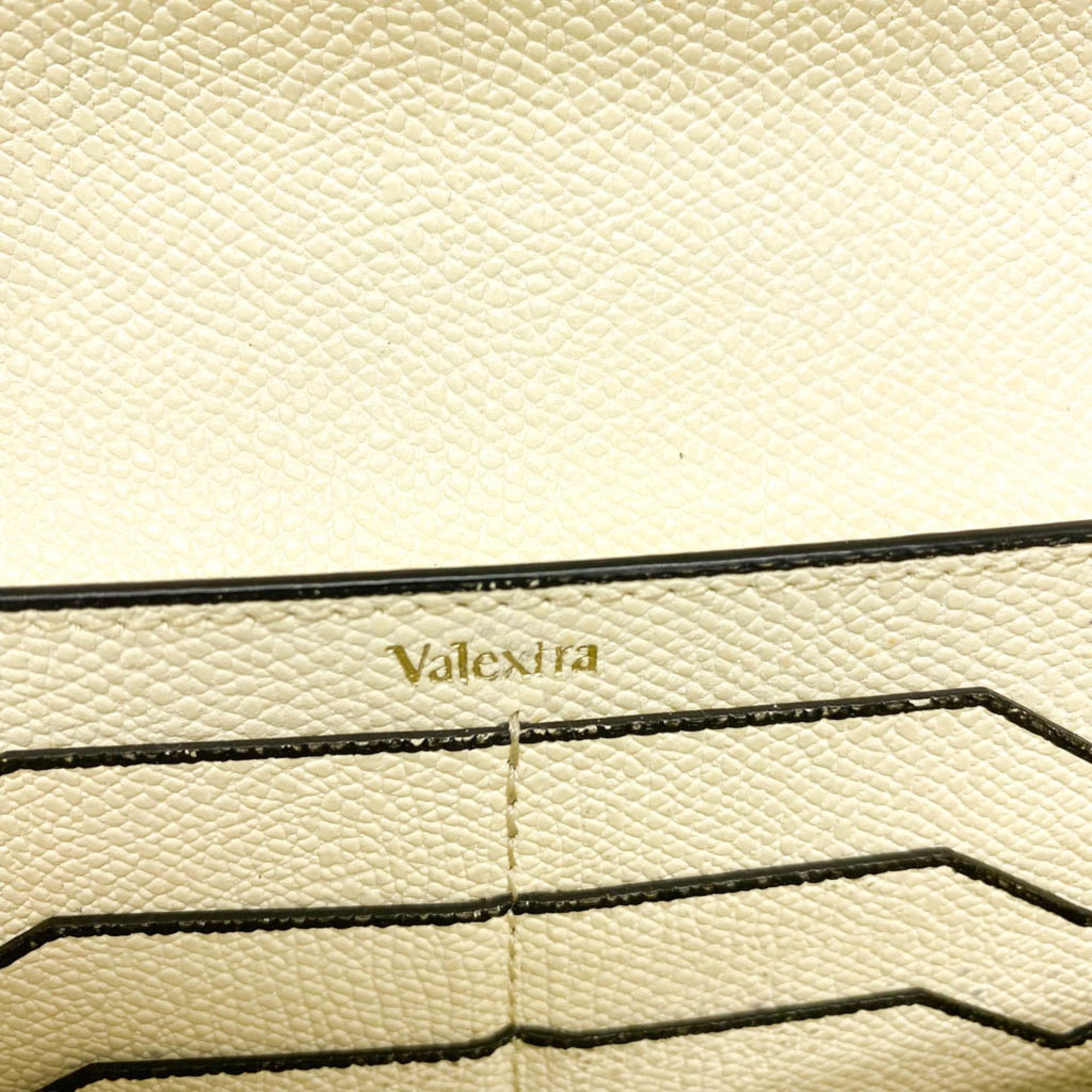 Valextra Women,Men Leather Long Wallet (bi-fold) Cream