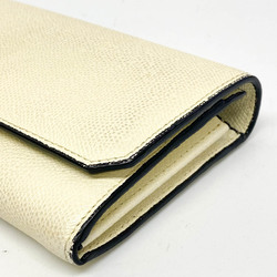 Valextra Women,Men Leather Long Wallet (bi-fold) Cream