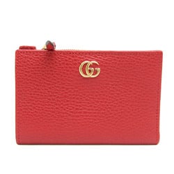 Gucci PETITE MARMONT 546588 Women's Leather Middle Wallet (bi-fold) Red Color