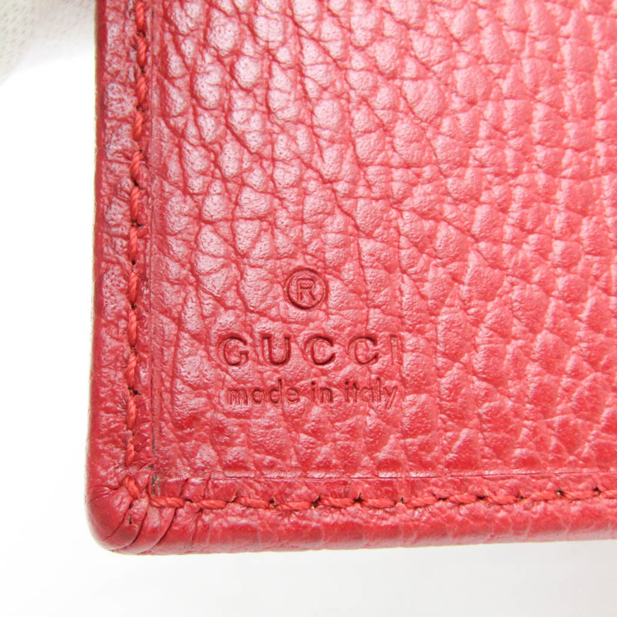 Gucci PETITE MARMONT 546588 Women's Leather Middle Wallet (bi-fold) Red Color