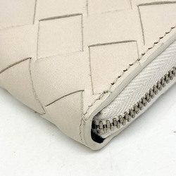 Bottega Veneta Intrecciato Women,Men Leather Long Wallet (bi-fold) White