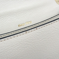 Miu Miu Women's Leather Shoulder Bag Off-white