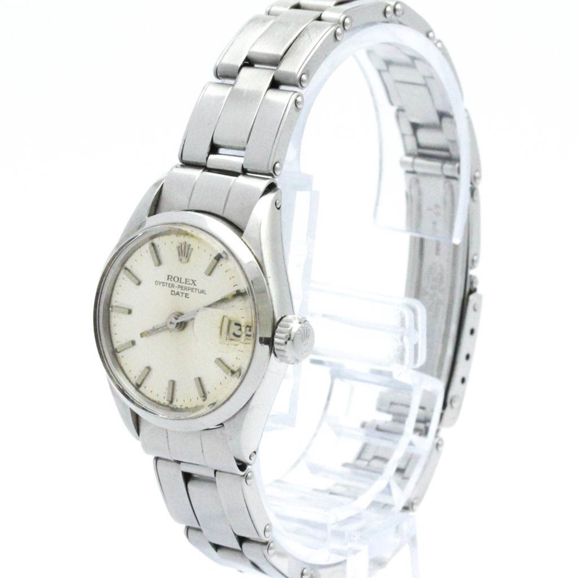 Vintage ROLEX Oyster Perpetual Date 6516 Steel Automatic Ladies Watch BF571635