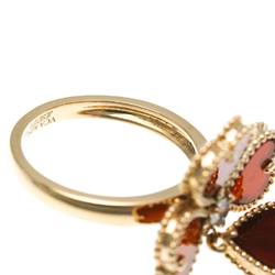 Van Cleef & Arpels Sweet Alhambra Effeuillage Ring Pink Gold (18K) Fashion Carnelian,Diamond Band Ring Carat/0.08 Pink Gold