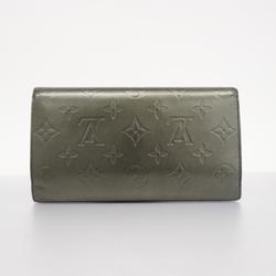 Louis Vuitton Long Wallet Monogram Matte Porte Tresor International M65102 Noir Ladies