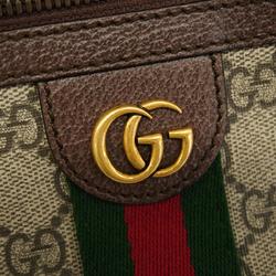 Gucci Waist Bag GG Supreme Sherry Line 735411 Leather Brown Men's Women's