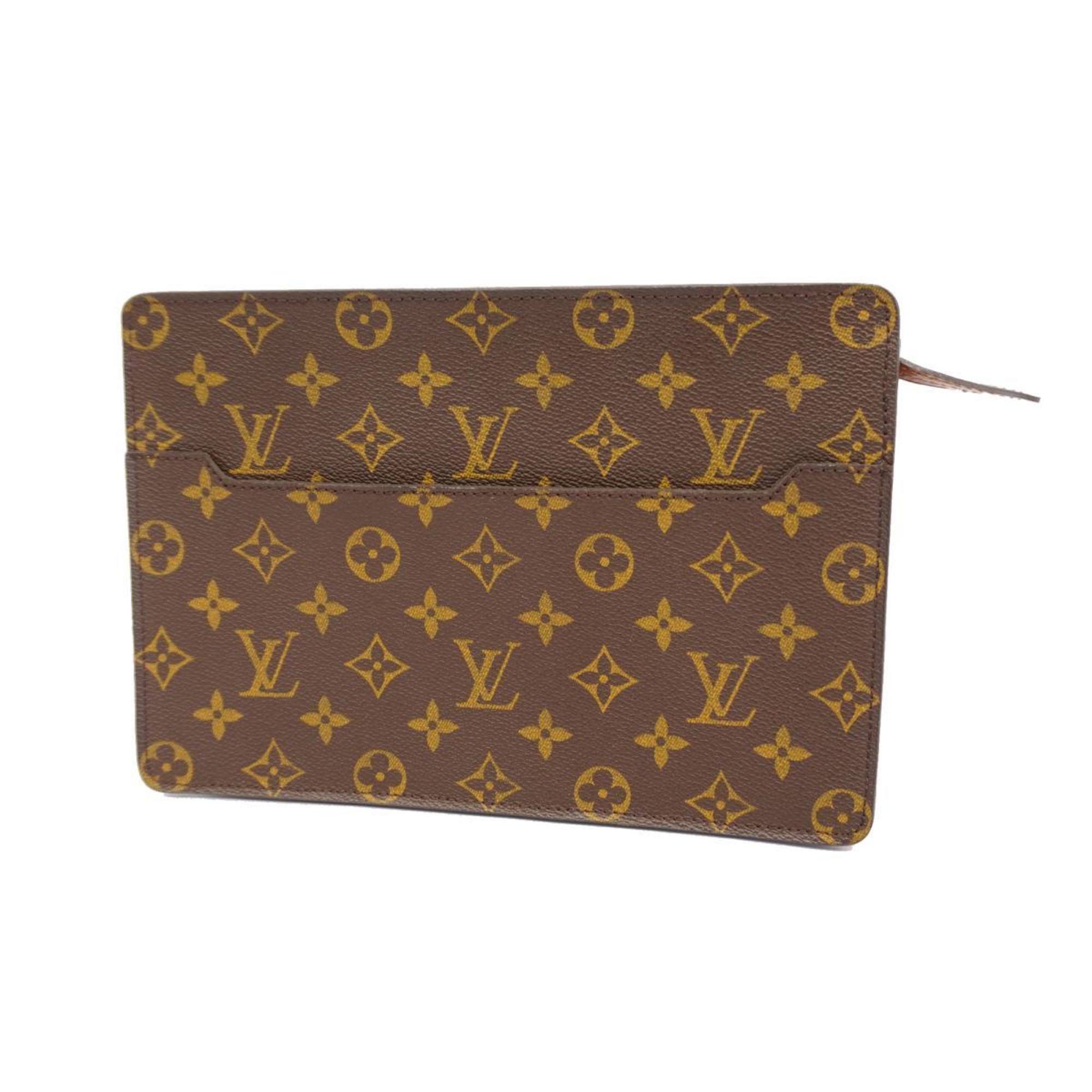 Louis Vuitton Clutch Bag Monogram Pochette Homme M51795 Brown Men's Women's