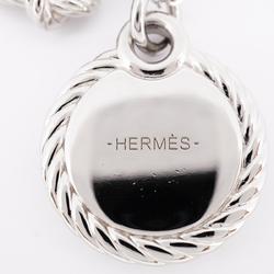 Hermes Necklace Cordage/Rope Metal Silver Men's Women's
