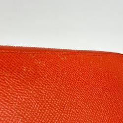 Hermes Long Wallet Azap Silk In T Stamped Veau Epsom Rose Jaipur Women's