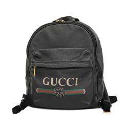 Gucci Backpack 547834 Leather Black Men's Women's