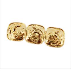 Chanel Brooch Coco Mark Square GP Plated Gold 94P Women's