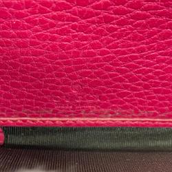 Gucci Long Wallet GG Marmont 456117 Leather Pink Women's