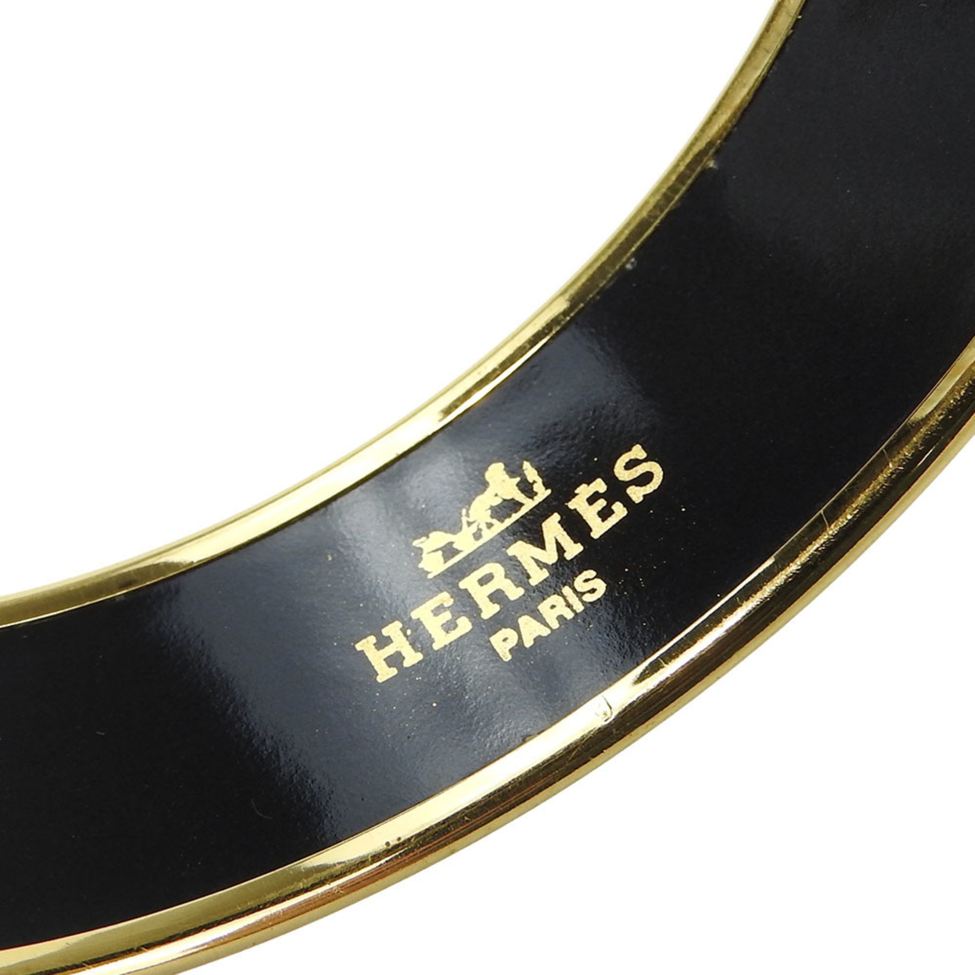 Hermes bracelet enamel GM metal cloisonné multicolor black pink drum accessory women's HERMES