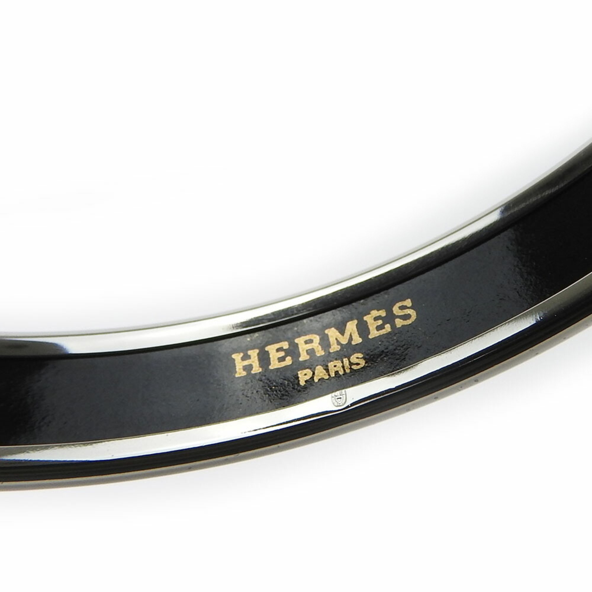 Hermes Bangle, Enamel PM, Enamel, Metal, Multicolor, Light Gray, K Engraved, Accessory, Women's, HERMES