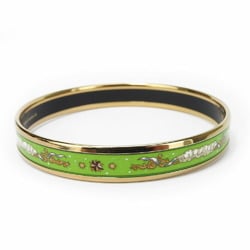 Hermes Bangle, Enamel PM, Metal, Cloisonne, Green, B Stamp, Accessory, Women's, HERMES