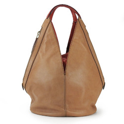 Givenchy Shoulder Bag Leather Brown Red Women's