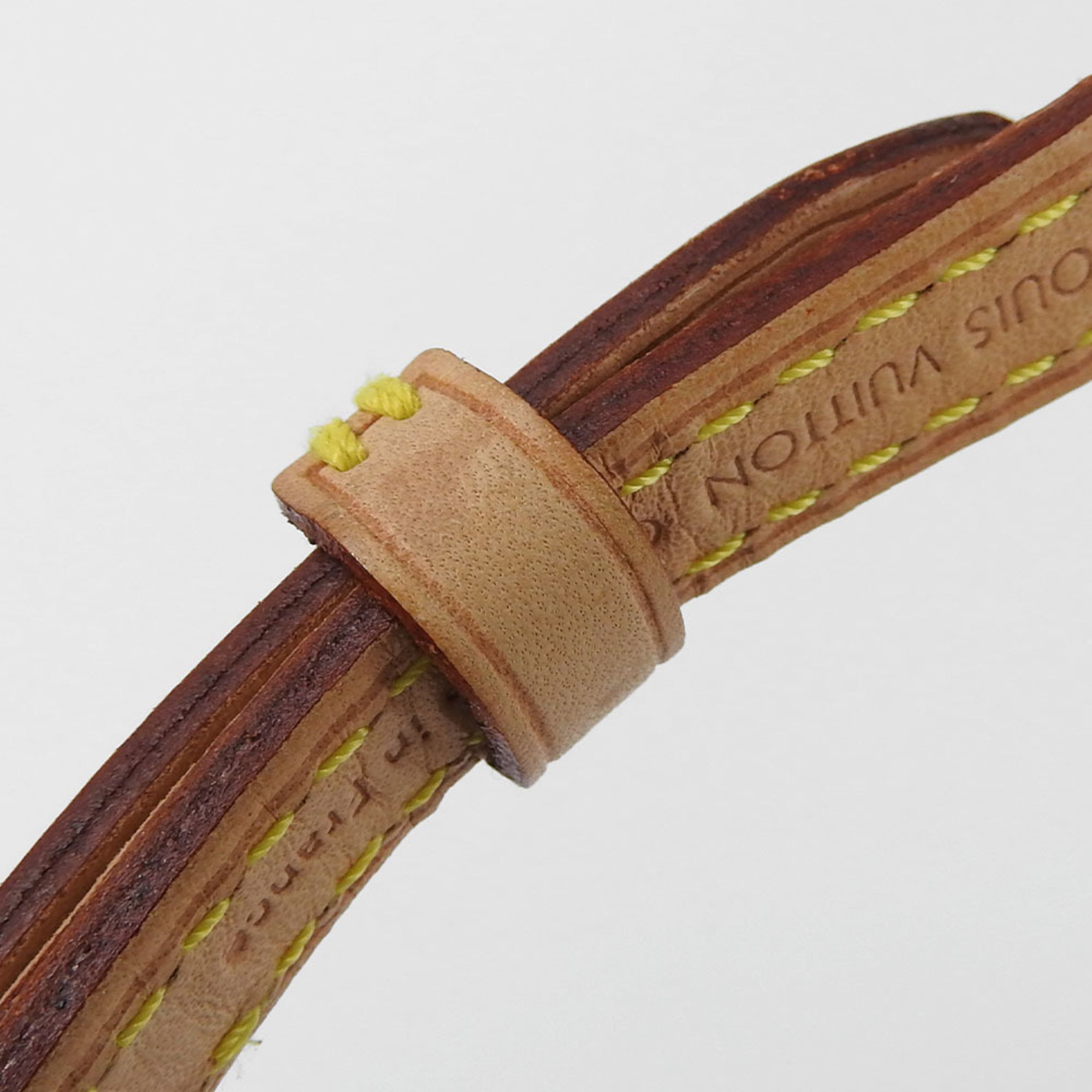Louis Vuitton Shoulder Strap, Tanned Leather, Beige, Approx. 118cm, Adjustable, Women's, LOUIS VUITTON