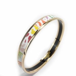 Hermes bracelet enamel PM Jungle Love Rainbow metal cloisonné multicolor white women's HERMES