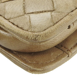 Bottega Veneta Clutch Bag Intrecciato Leather Beige Push Lock Women's BOTTEGAVENETA