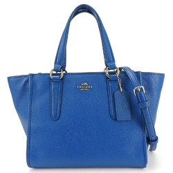 Coach handbag Crosby Carryall 33996 leather blue shoulder bag for women COACH