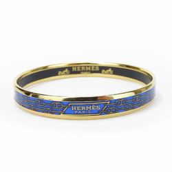 Hermes bracelet enamel metal cloisonné blue gold Chaine d'Ancre ladies HERMES