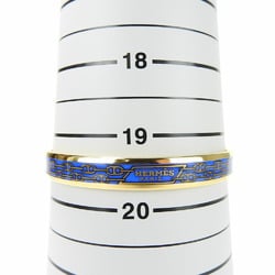 Hermes bracelet enamel metal cloisonné blue gold Chaine d'Ancre ladies HERMES