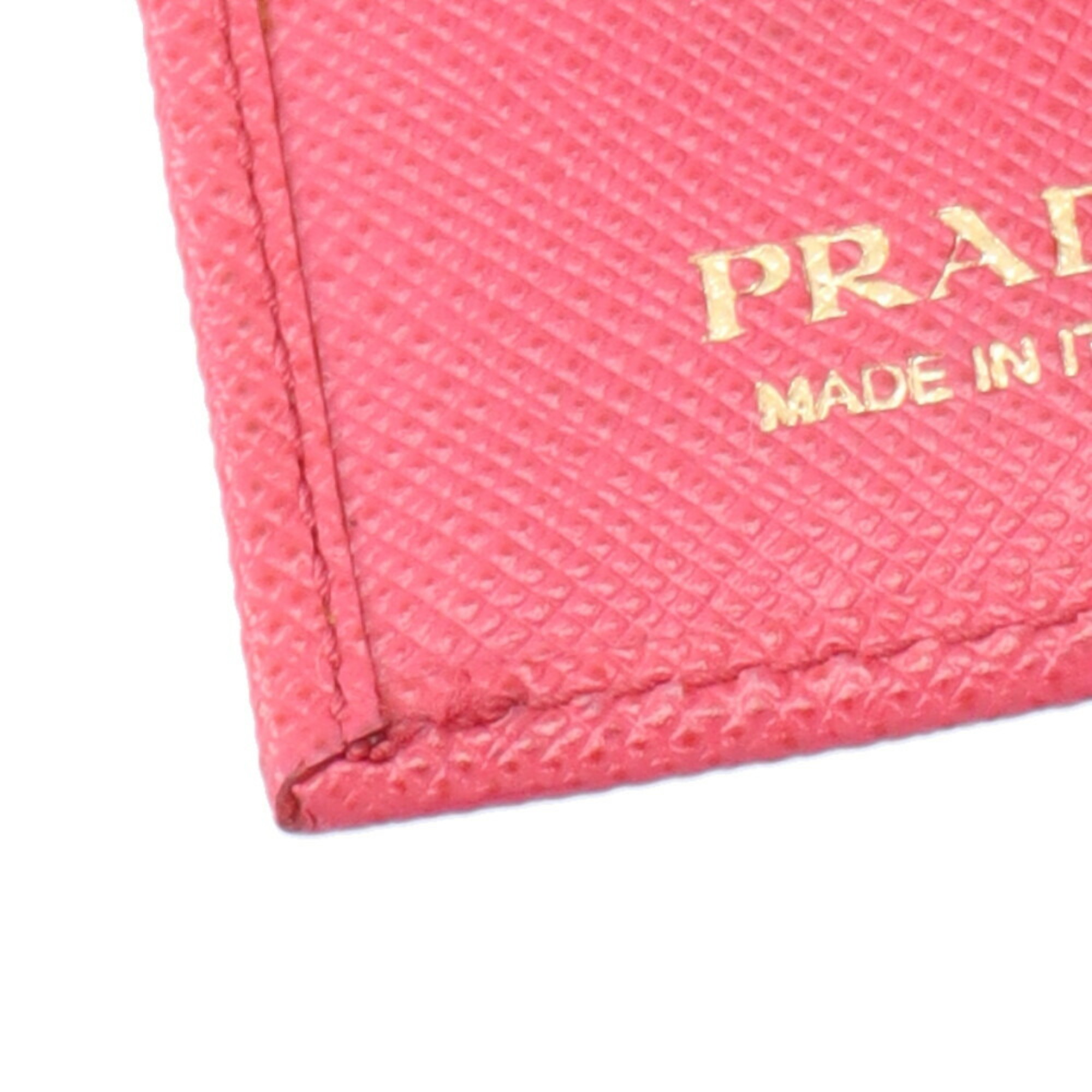 Prada Saffiano Key Case Leather 1PG004 Women's PRADA