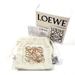 LOEWE Anagram Brooch Pin Badge 111.27.027 Pink Gold Women's