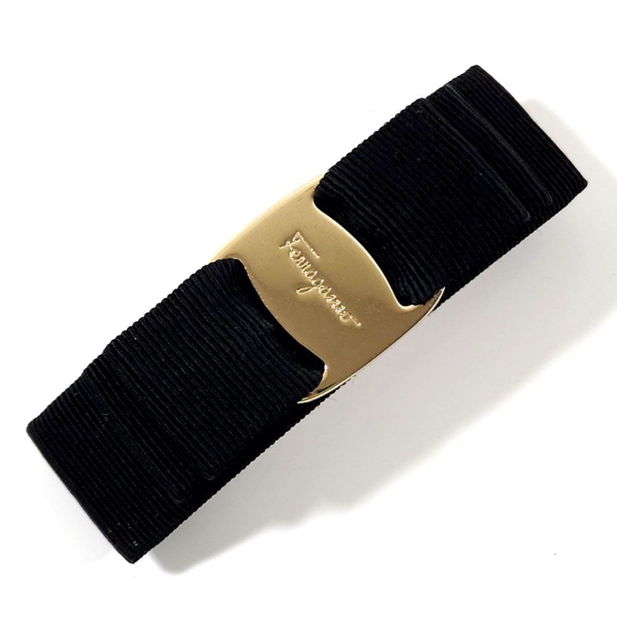 Salvatore Ferragamo Barrette Vara Hair Clip for Women Black