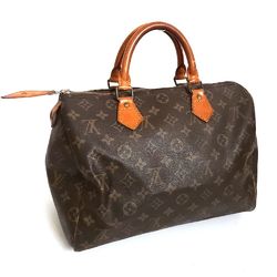 Louis Vuitton LOUISVUITTON Boston Bag Monogram Speedy 30 Handbag M41526 Women's Brown Tanned Leather Back VUITTON