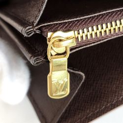 Louis Vuitton LOUISVUITTON Bi-fold long wallet Damier Ebene Portefeuille Sarah N61734 Wallet Long Brown