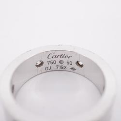 Cartier Ring Love Diamond K18WG White Gold Ladies