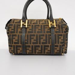 Fendi handbag Zucca nylon canvas brown ladies
