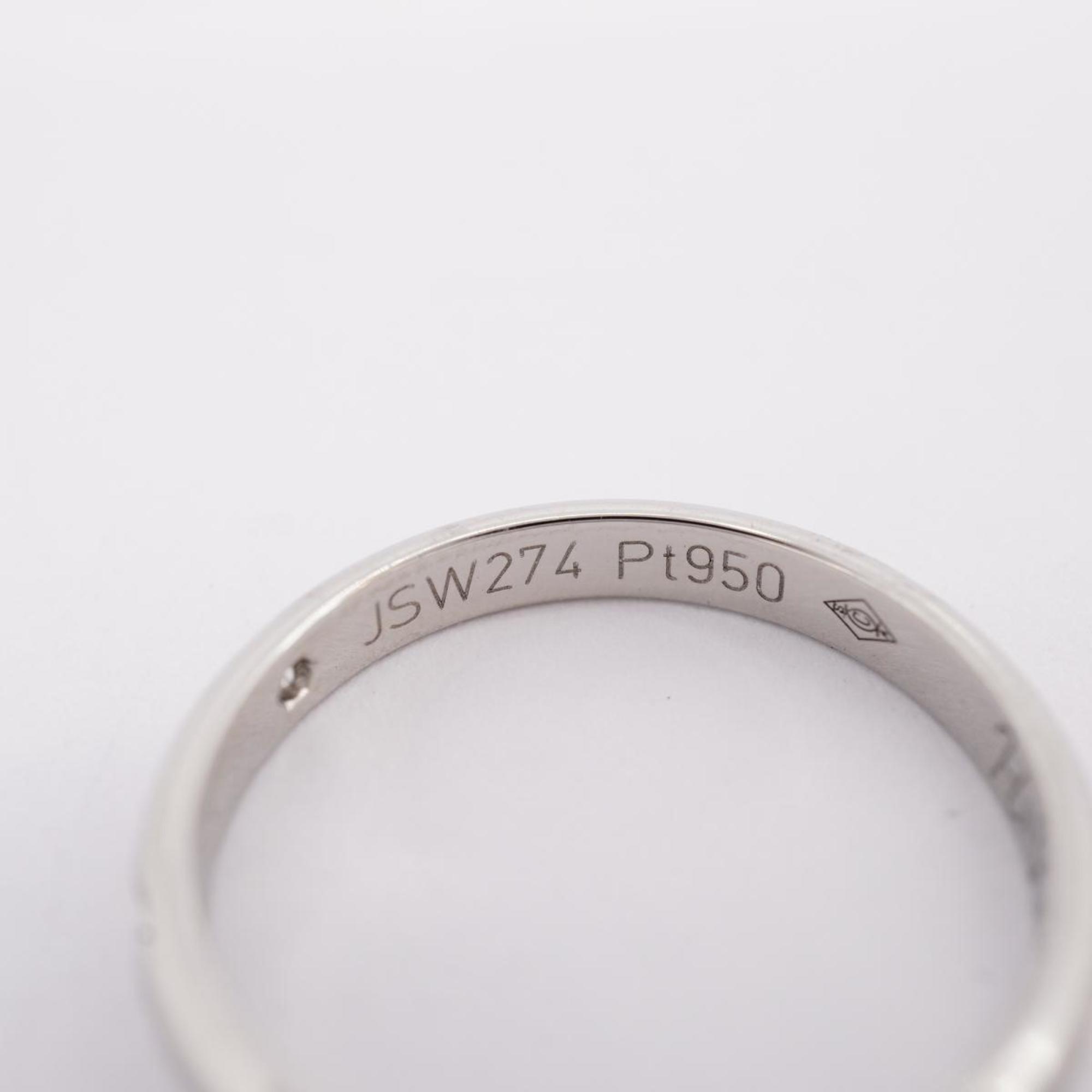Cartier Ring Classic Wedding 3PD Diamond Pt950 Platinum Ladies