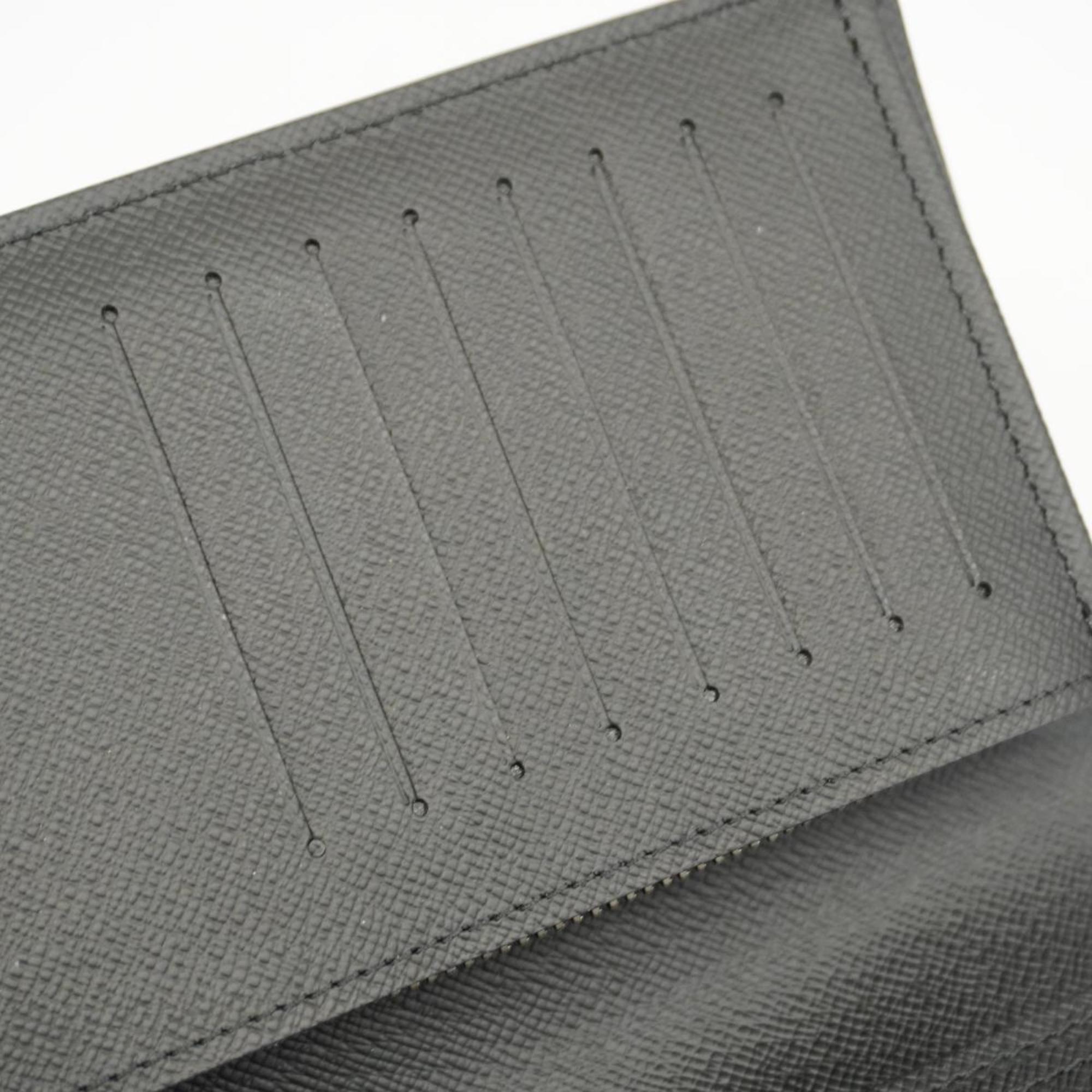 Louis Vuitton Long Wallet Epi Portefeuille Brazza M60622 Noir Men's