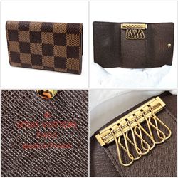 Louis Vuitton Damier Multicle 6 N62630 Key Case Brown Holder