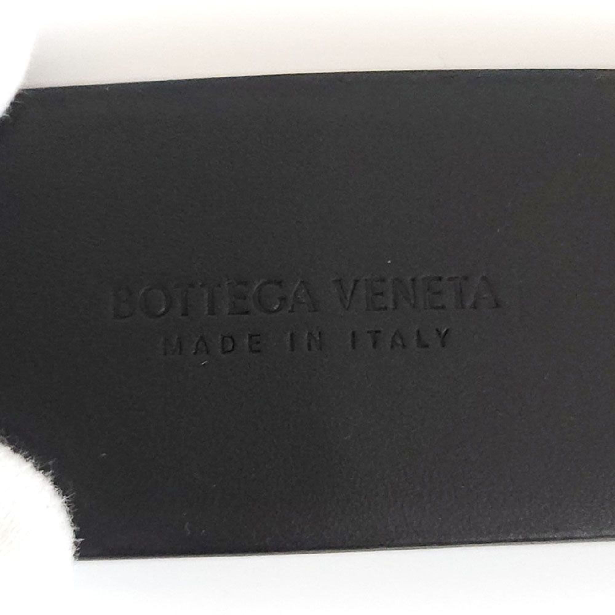 BOTTEGA VENETA Intrecciato Money Clip Bill Black Leather Men's Wallet