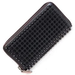 Christian Louboutin Panettone Long Wallet 1165044 Black Leather
