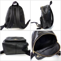 Coach Charlie Backpack Rucksack F28995 Day Bag Women's Black Leather