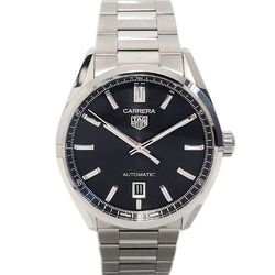 TAG Heuer Carrera Black Dial WBN2110.BA0639 Automatic Stainless Steel Bar Index 100m Water Resistant See-through Back Watch Wristwatch Men's