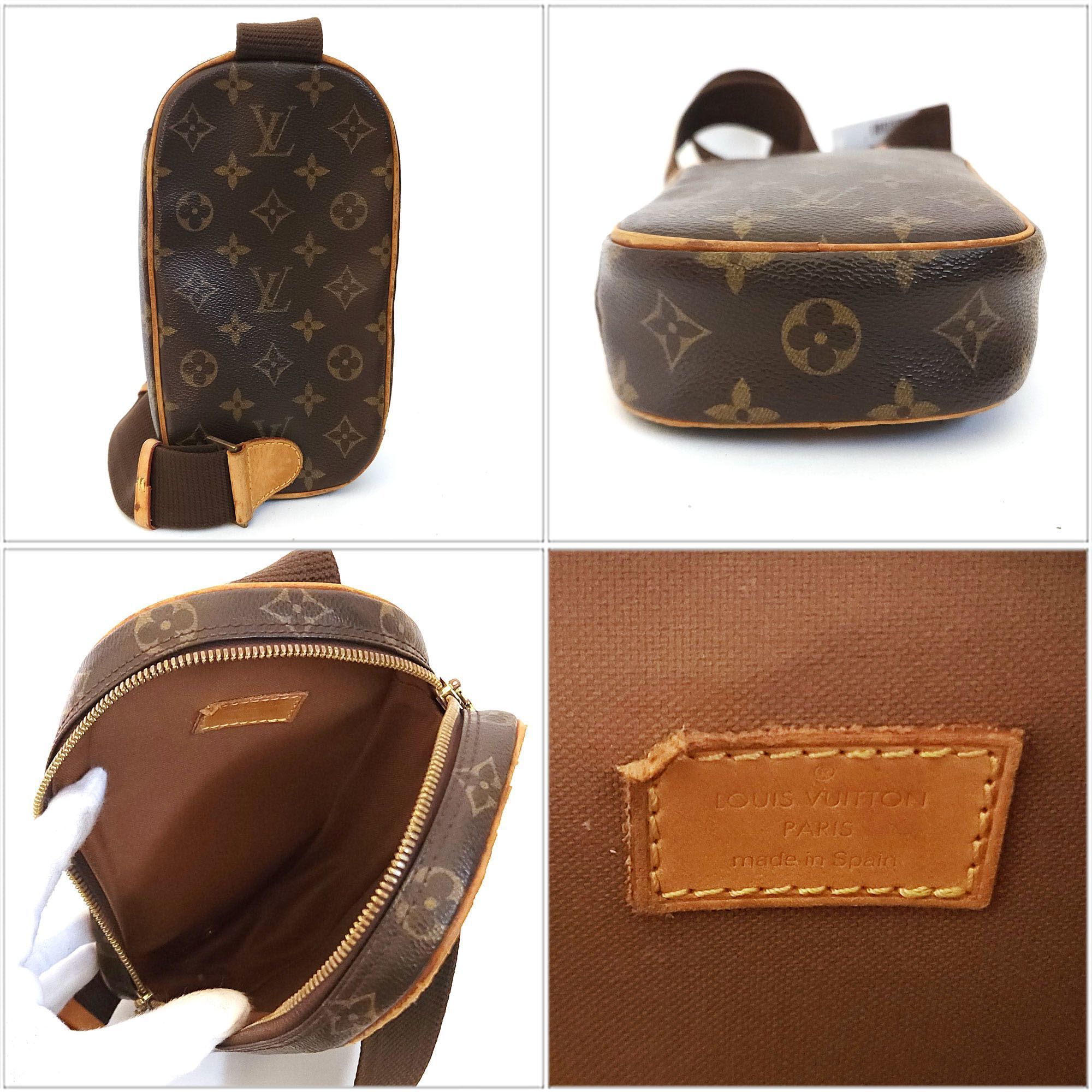 Louis Vuitton LOUISVUITTON Monogram Body Bag Pochette Ganjou M51810 Men's Women's Brown Canvas Back VUITTON