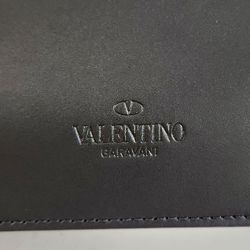 Valentino Garavani Clutch Bag Leather Men's Black VLTN