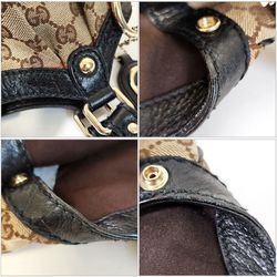 Gucci GG Canvas Sukey Handbag Tote Bag 211944 Women's Beige Dark Brown Backpack