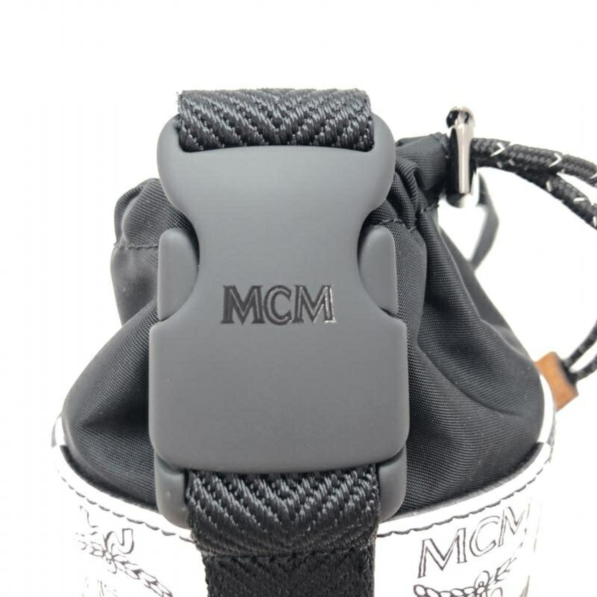 MCM Plastic Bottle Holder Leather Check