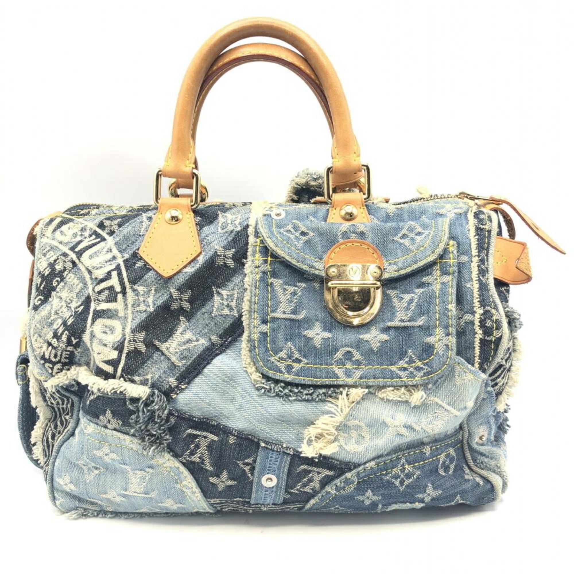 LOUIS VUITTON Monogram Denim Patchwork Speedy 30 M95380 Louis Vuitton