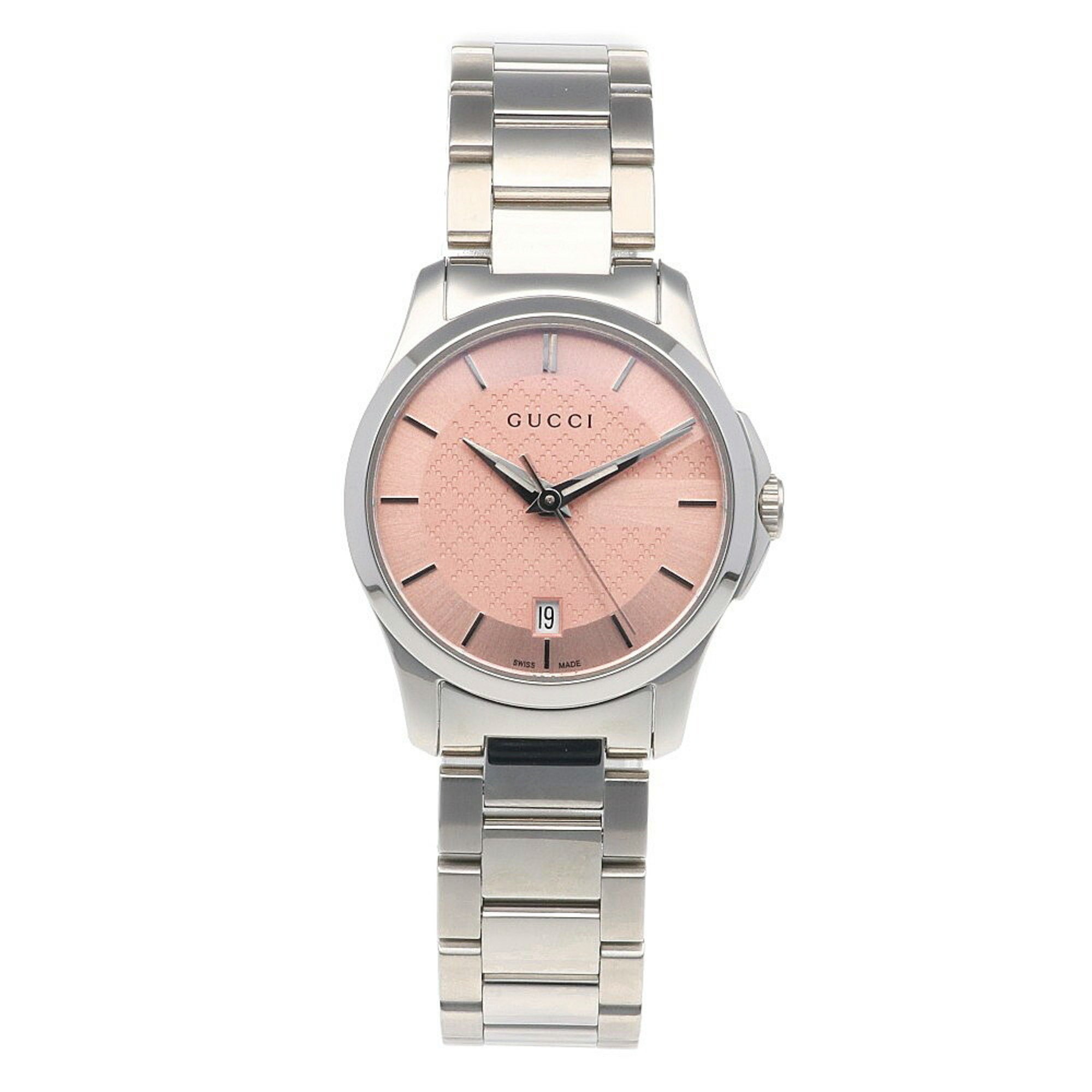 Gucci G Timeless Watch Stainless Steel 126.5/YA126524 Quartz Ladies GUCCI