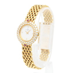 Baume & Mercier Watch 18K 988 16788 Quartz Ladies Diamond Bezel