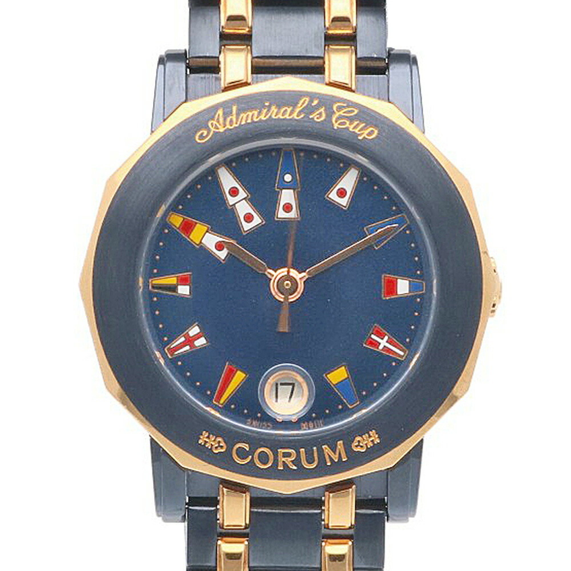 Corum Admiral's Cup Watch Stainless Steel 39.130.34 V585 Quartz Ladies CORUM