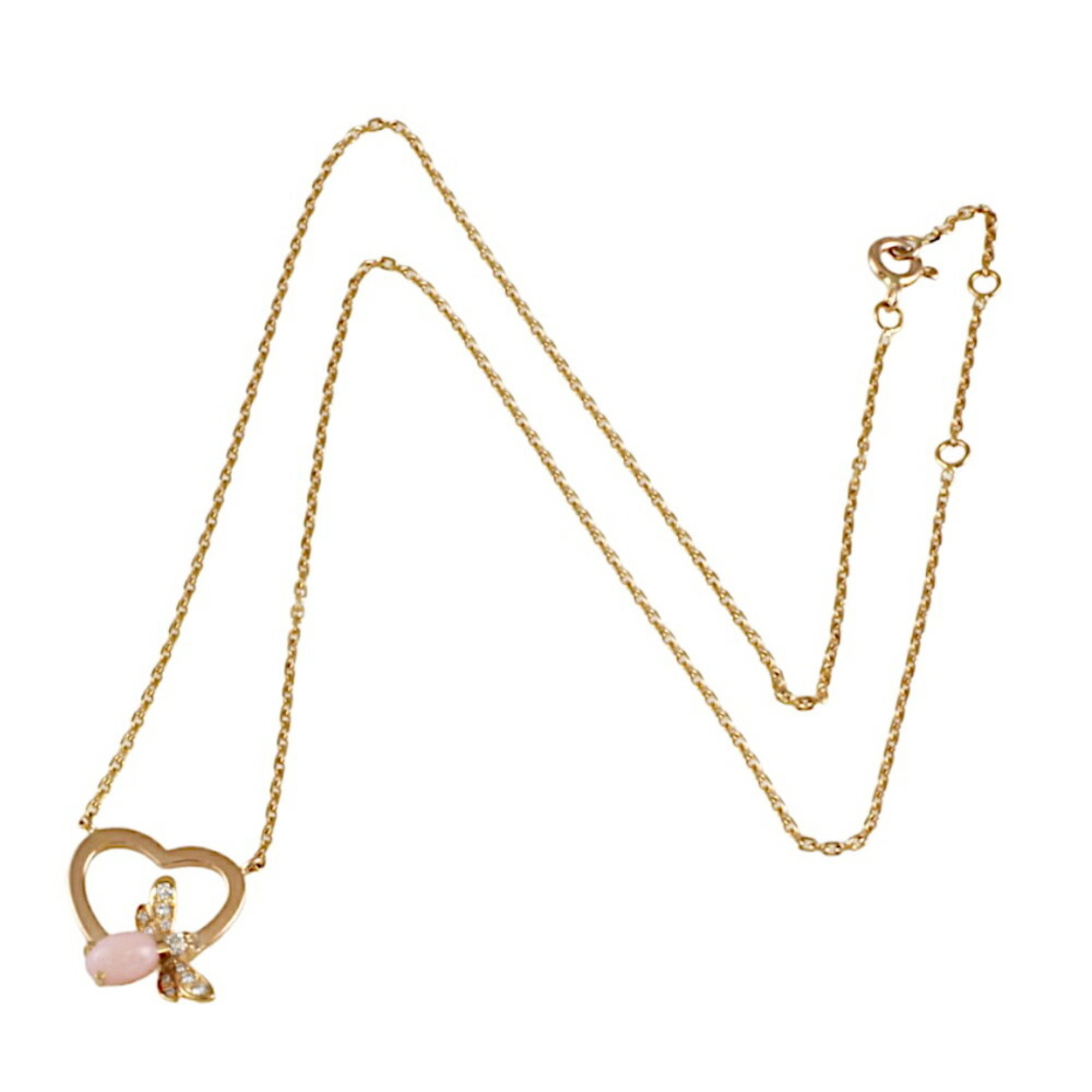 Chaumet Attrape More Necklace 18K Pink Opal Diamond Women's