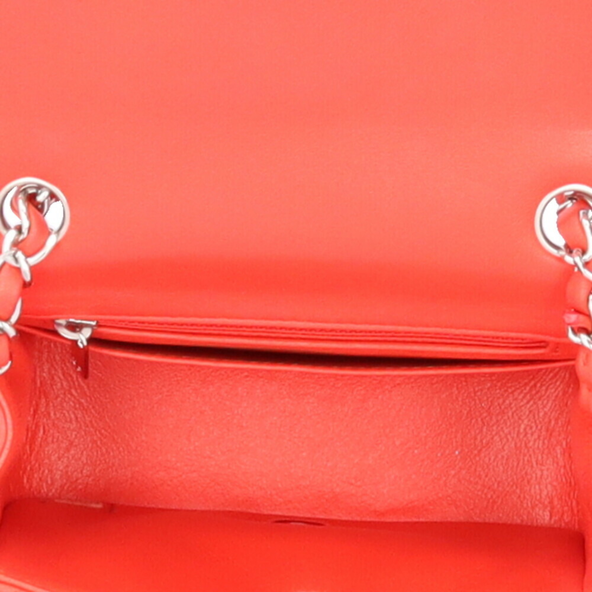 Chanel Matelasse Shoulder Bag Lambskin A35200 Red Women's CHANEL Chain